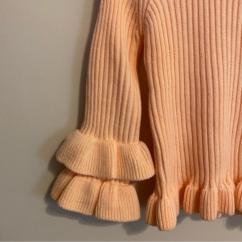 NWOT English Factory Rib Ruffle Edge Sweater - Picture 9 of 13
